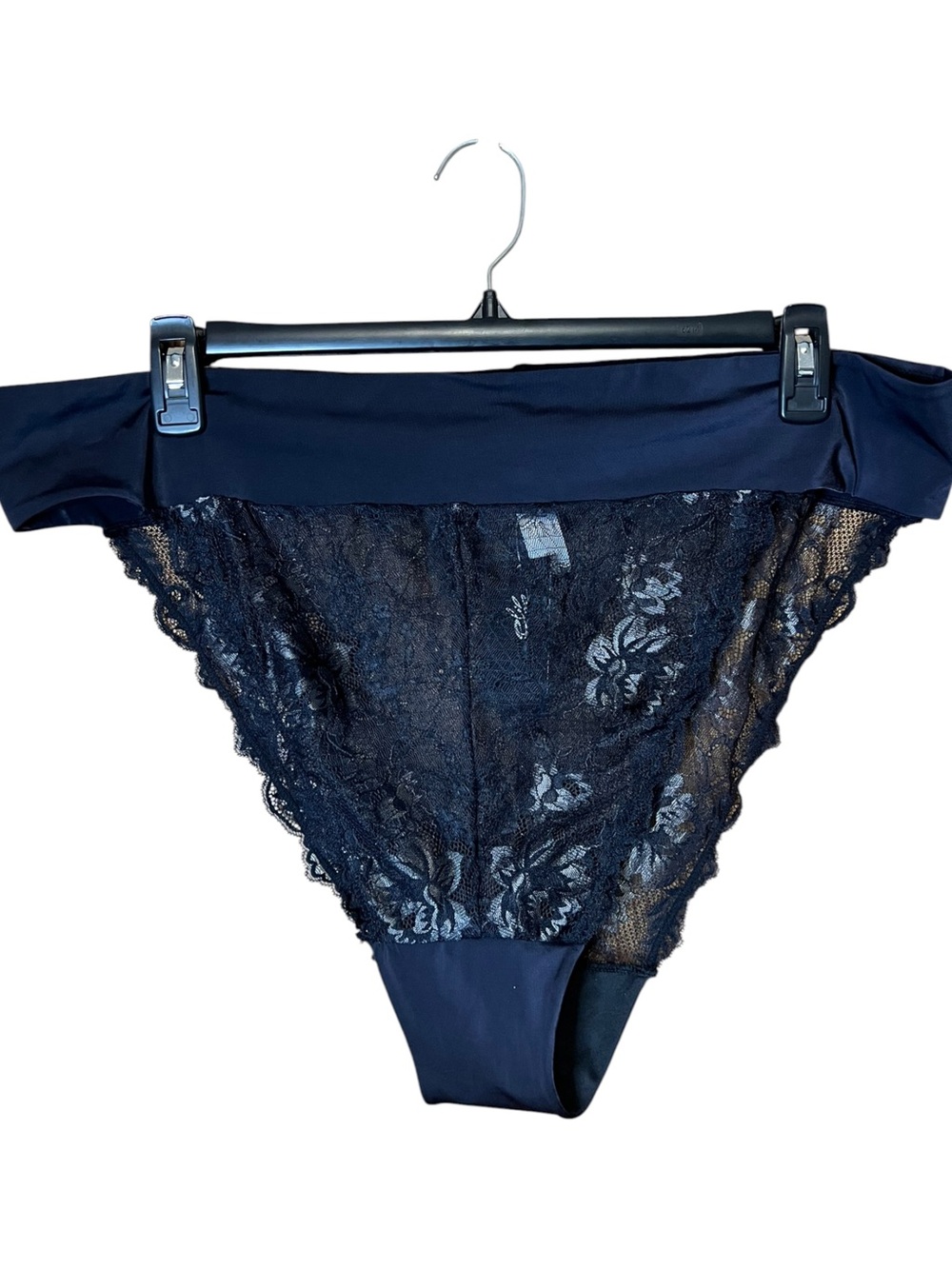 NWT Black Lace High-Cut Bikini Briefs